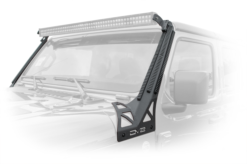 Jeep Wrangler JL Light Mount - DV8 Offroad - Picatinny Rail A-Pillar Pod LED Light Mount - `18-`27